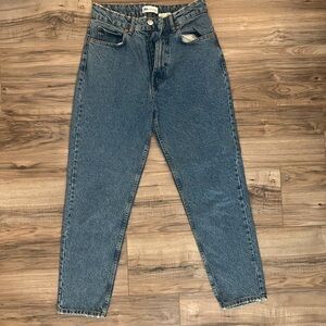 Zara Women's Straight Leg Jeans - Blue Denim